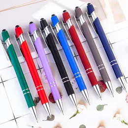 8 sztuk / partia Promocja Długopis Długopis 2 w 1 Stylus Rysunek Tablet Długopisy Pojemnościowe Ekran Dotykowy Pen School Office Writing Papetery1