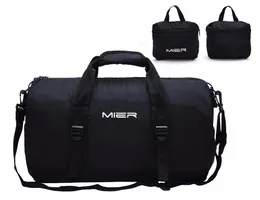 MIER Foldable Small Duffel Bag Lightweight for Travel, Overnight, Weekender, 20inches (black) Q0705