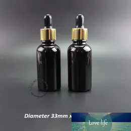 30PCS / LOT PROMOTION 30ML Essential Oil Bottle Black Glass Dropper Container Kvinnor Kosmetisk Tom Jar Refillable 1oz Box