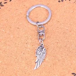 Fashion Keychain 30*12mm Angel Wings Flower Pendants Diy Jewel Car Key Chain Ring Holder Souvenir f￶r g￥va