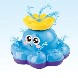 Kids Shower Bath Toys Cute Octopus Yellow Duck Waterwheel Elephant Baby Faucet Bathing Water Spray Tool Dabbling Toy LJ201019