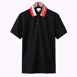 Modisches Poloshirt, T-Shirt, Designer-Poloshirts, T-Shirt, T-Shirt, T-Shirts, bestickte Hemden für Herren, T-Shirts, Poloshirts, Reversknopf, einfarbiges Baumwolloberteil in Übergröße