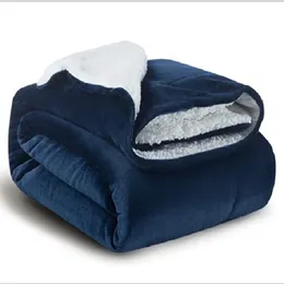 Solid Warm Flannel Winter for Sofa Coral Fleece Bedspread Blankets Sherpa Weighted Blanket 201222