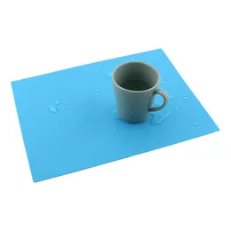 28x21cm Silicone Table Mat Insulation Heat Pad Waterproof Fold Mat Non-slip Coaster Solid Color Bowl Holder Kitchen Accessories WVT0606