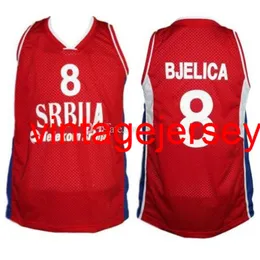 Nemanja Bjelica #8 Team Retro Serbia Srbija Basketball Jersey Men Stitched Custom Number Name Jerseys