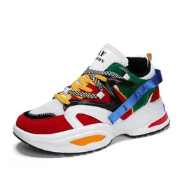 Mode sneakers stiliga män skor 2020 nya vulkaniserade skor blandade färg andningsbara vuxna manliga skor Krasovki Tenis skor 46