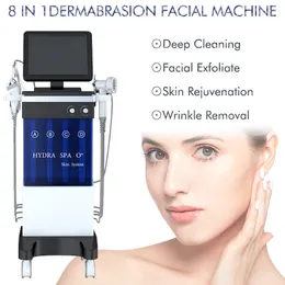 Wielofunkcyjny 8 w 1 Hydra Diament Mikrodermabrazja Wody Oxygen Jet Peeling Facial Skin Care Beauty Machine