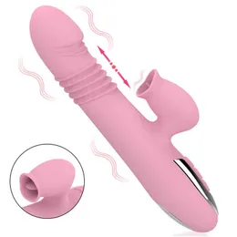 NXY Wibratory Kobiet G-Spot Dildo Rabbit Vibrator Automatyczne Push Przycisk Seks Toy Claits Stymulator Waginal Massager Dorosłych Gry Dorosłych Zabawki 0112