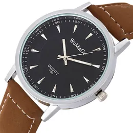 Wristwatches Montre Homme 2021 Fashion Quartz Watch Men's Wirst Sanding Leather Leather Simple Simple Business Clock Reloj Hombre1