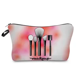 Drukowanie 3D Zipper Makeup Torba Drukowanie Torby Kosmetyczne Organizator Torba Kobiety Wielofunkcyjny kosmetyczny torba