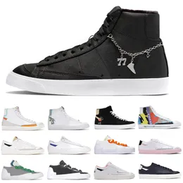 2023 Дизайнерский обувь Blazer Mid 77 Vintage High Low Men Men Women Casual Shoes Lucky Charms Black White Foam Pacific Blue Thercy Thermal Platform Mens Trainer Trainer Sports Sneakers