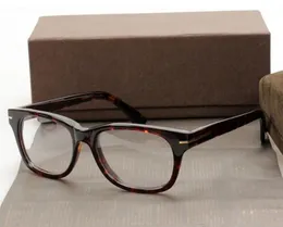 クラシックユニセックスメガネフレーム51-17処方眼鏡用の高品質の純粋板サングラスフルリムフルセットケース卸売
