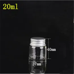 12 adet Yıldız Kavanozları Dekoratif küçük şişeler dileğiyle 37x40 mm 20ml Temizle Şeffaf Alüminyum Vidalı Kapak Cam Şişeler