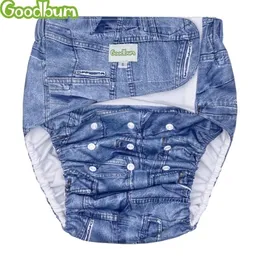 Freias de pano adulto de Goodbum reutilizáveis as fraldas idosas laváveis calças de incontinência respirável pura cor, o ajustável 2011179443894