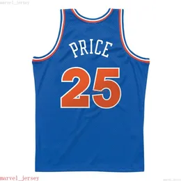 Anpassad sömnad Mark Price #25 Blue Jersey XS-6XL Mens Throwbacks baskettröjor Billiga män kvinnor ungdom