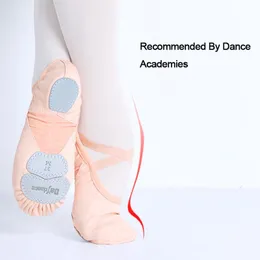 Dans Tre Soft Split Sole Ballet Skor Vuxen Professionella Tjejer Kvinnor Stretch Fabric Mesh Splice Dance Toffles