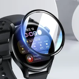 حامي الشاشة لهواوي ووتش 3 برو 48 ملليمتر 46 ملليمتر لينة 3d hd منحني فيلم واقية Huawei Watch3 / 3Pro (وليس الزجاج المقسى)