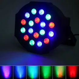 Nowy projekt 24 W 18-RGB LED Auto / Voice Control DMX512 Przenoszenie głowicy wysokiej jasności Mini sceniczna Lampa (AC 100-240 V) Czarne ruchome światło głowy