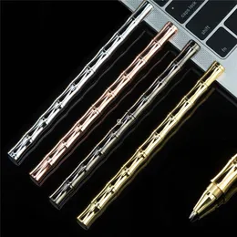 Refillable Rolling Ball Gel Pens Metal Signature Ballpoint Pen Black Ink Fine Point School Office Supplies RRE12517