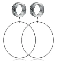 2 PCS Stainless Steel Star Pendant Ear Tunnel Plugs Ear Gauges Flesh Tunnel Body Piercing Jewelry Ear Expansion 6-25mm