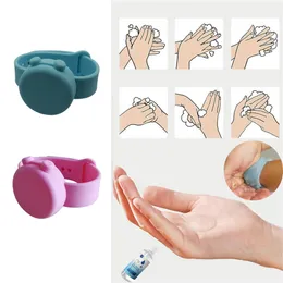 Ręczny Sanitizer Silicone Refillable Nadgarstek Wearable Hand Sanitizer Dispensator Pompy Ręcznie Sanitizer Bransoletka do podróży HHA2010