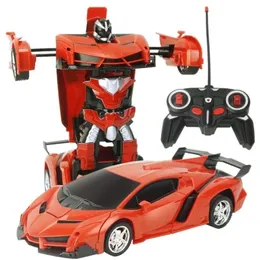 子供のおもちゃ、ワンクリックの変形、コントロールカーロボットシミュレーション、電気4パス車、リモート201201