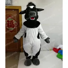 Halween Cow Mascot Costume di alta qualità Cartoon Anime Tema Caratteri adulti Dimensioni CARNIVAL CARNIVAL Birthday Outfit Outdoor
