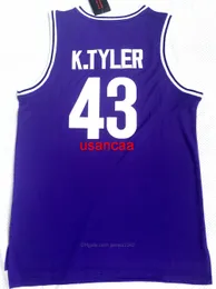 #The 6th Man Movie 43 Kenny Tyler Basketballtrikot Herren Huskies College Marlon Wayans Trikots Universität Lila Größe S-XXL