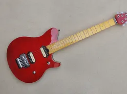 Red Body Electric Guitar with Chrome Hardware, Maple Quilted Top,Provide Customized Services