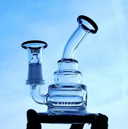 Echte Bilder 13 cm Glasbongs mit Kuppel und Nagel 14,4 mm Gelenk Inline Perc Dicker Boden Recycle Bohrinseln Glasbong Günstige Wasserpfeifen auf Lager