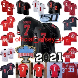 Ohio State Buckeyes Football NCAA College Jersey Justin Fields Chris Olave C.J. Stroud Fleming Garrett Wilson Eddie George Jack Sawyer