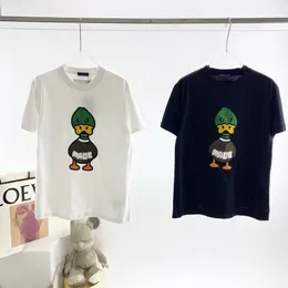 2022 İlkbahar / Yaz Yeni Moda T-shirt Saf Pamuk Kumaş OS Sürümü Yuvarlak Boyun Kısa Kollu kadın erkek Casual T-shirt Renk: Siyah ve Beyaz Boyutu: S-XXL F43D66