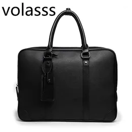 2020 Män Messenger Datorväska Man 14-tums Läder Laptop Briefcase Handväska Singel Bolso Väskor Bandolera Hombre Sac Homme Women1