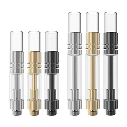 Ceramic Coil Cartridges 4 Intake Holes Glass Thick Oil Atomizers 510 Thread Vaporizer Tank .5ml 1ml Tanks with Metal Tip