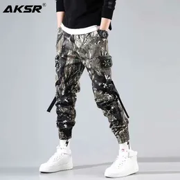 AKSR Men's military joggers Streetwear Pants Hip Hop Sweatpants Joggers Trousers Tactical Mens Pants Cargo Harem Pants Men 201106
