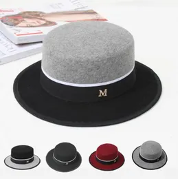 100％ウール高品質のフェドーラハットブラックリボンラウンドウォーム快適なクールなクールな美しいさまざまな色の帽子for men for men 202013061
