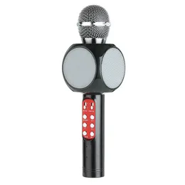 WS1816 Drahtloser Bluetooth-KTV-Karaoke-Mikrofonlautsprecher mit LED-Lichtunterstützung TF AUX USB für Smartphones
