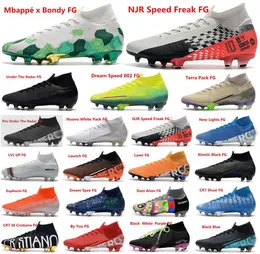 New Quality Men Soccer Cleats Mercurial Superfly VI Soccer Shoes 360 FG CR7 SE Ronaldo Neymar Mens Outdor Football Boots