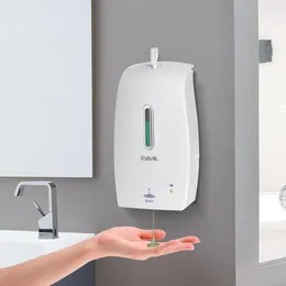 SVAVO Dispenser di sapone a parete 600ml Dispenser di sapone automatico Touchless Sensore automatico Pompa di sapone liquido per bagno Cucina Y200407