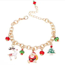 Árvore de Natal Papai Noel pulseira 2020 Feliz Natal decoração presentes para filha meninas namoradas feliz ano novo 20 pcs