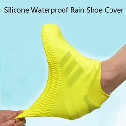 Rain Covers Style Silicone Waterproof Rainproof Shoe Cover Återanvändbara stövlar Overshoes Non-Slip Wear-Resisting Portable Cover1