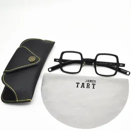 James Tart 208 Optiska Glasögon för Unisex Retro Style Anti-Blue Light Lens Plate Square och Round Full Frame med låda