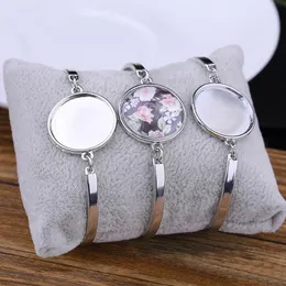Sublimering Blank Armband För Kvinnor Mode Hot Transfer Tryck Armband Smycken DIY Förbrukningsvaror Nya Arvial Party Gifts HH9-3401