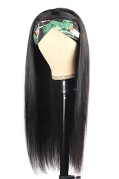 Meetu New Long Wig 28 30inch kropp Mänskliga hår Paryker med huvudband Riktvatten Lös djupt ingen spetsar Wigs Naturlig färg för kvinnor