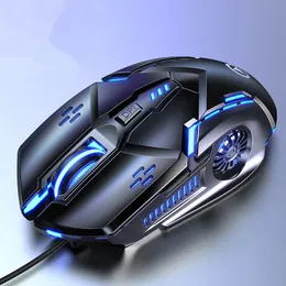 Ny G5 Silent Mute Wired Mouse Six Button Luminous Gaming Gaming Machinery Computer Accessories Gratis frakt