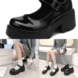 Sukienka Buty Lolita Kobiety Japońska Mary Jane Vintage Dziewczyny Ucznie JK Uniform High Heel Platform Cosplay Plus Rozmiar 220222