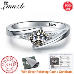 Free Sent Certificate 100% 925 Sterling Silver 0.75ct Lab Diamond Rings for Women Party Elegant Wedding Fine Jewelry L5036