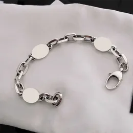 Urok Bracelets Double G Bransoletka retro para 925 listy blokujące się w trudnej sytuacji łańcuch kobiety biżuteria 289r