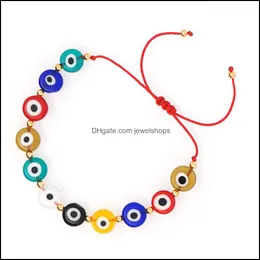 Charm Bracelets Jewelry Bracelet For Women Bohemian Turkish Evil Eye Adjustable Pseras Mujer Moda Mticolor Beads Drop Delivery 2021 Ictv5