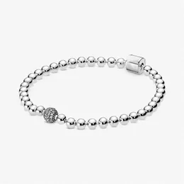 Sale Classic Series 100% 925 Sterling Silver Round beads Bracelet Fit Original Beads Charms DIY Jewelry Gift For Women 220121